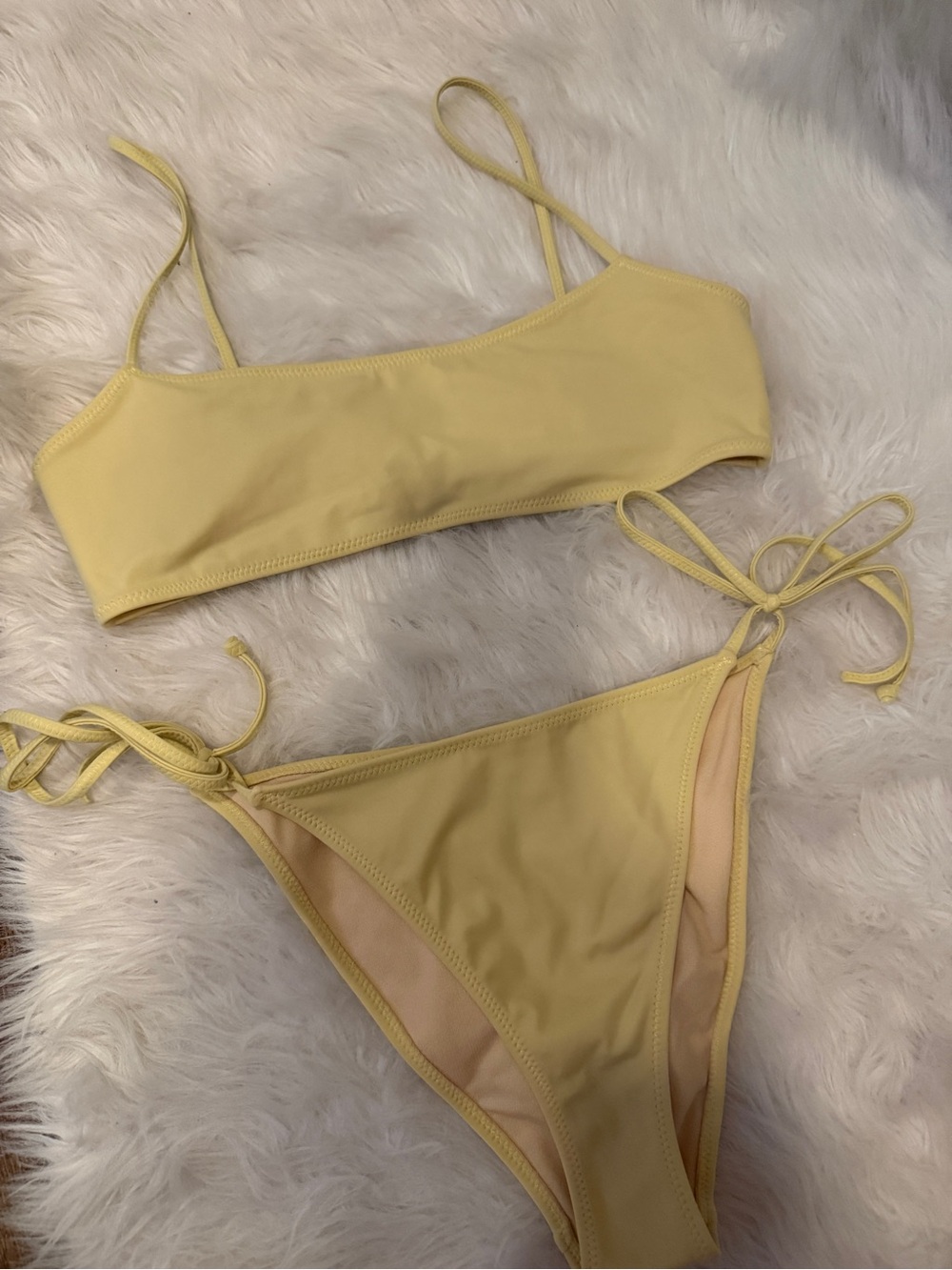 PacSun Lemon Yellow Tie-Side Bikini